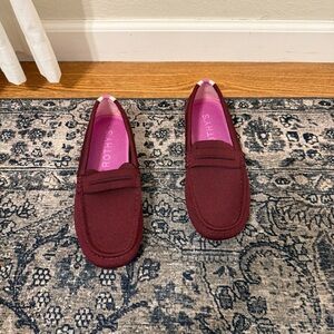 ROTHY’S Women’s Size 7.5 Driving Loafers Burgundy Maroon Slip On